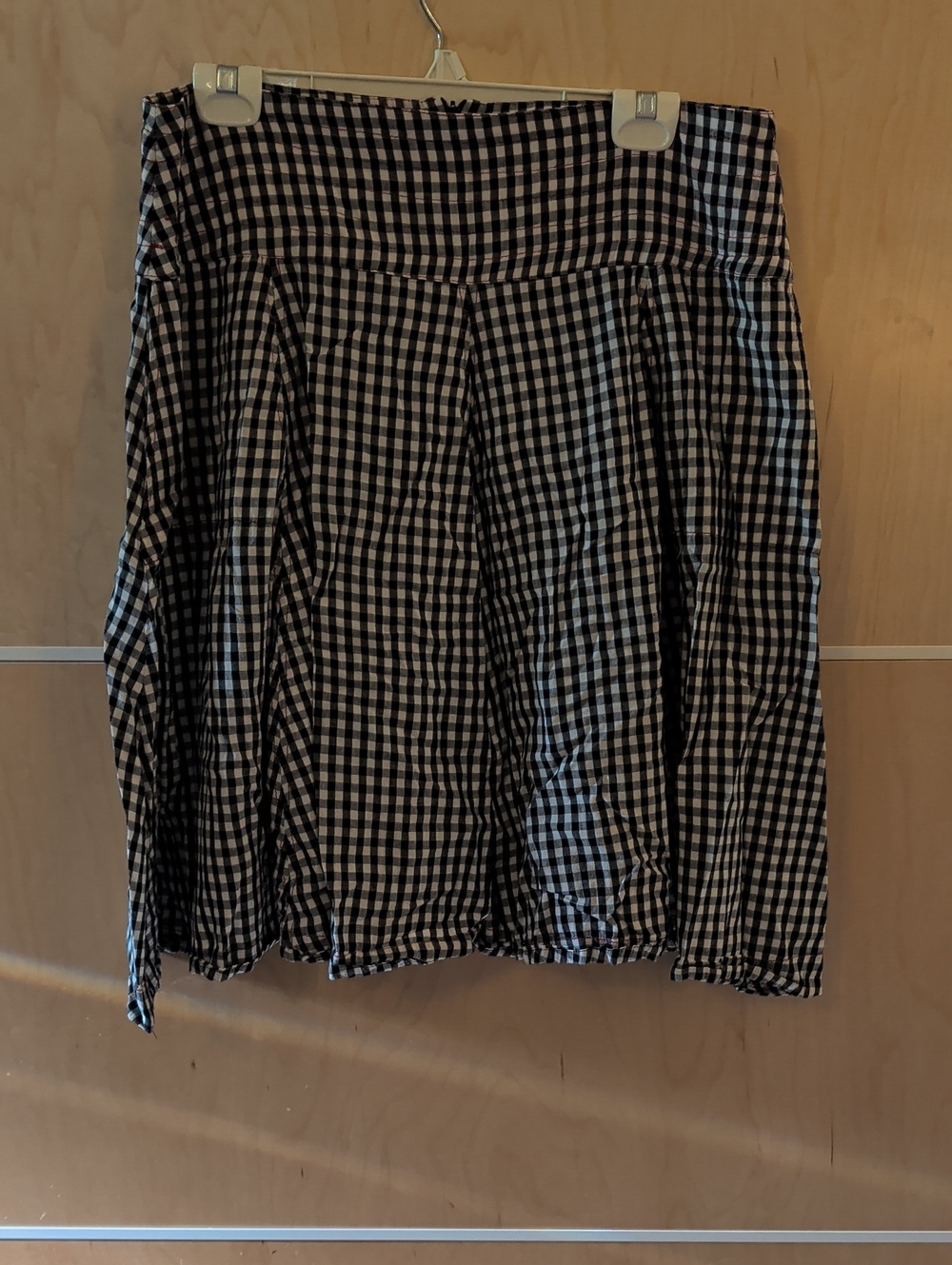 Effie's Heart Black and White Gingham A-Line Skirt